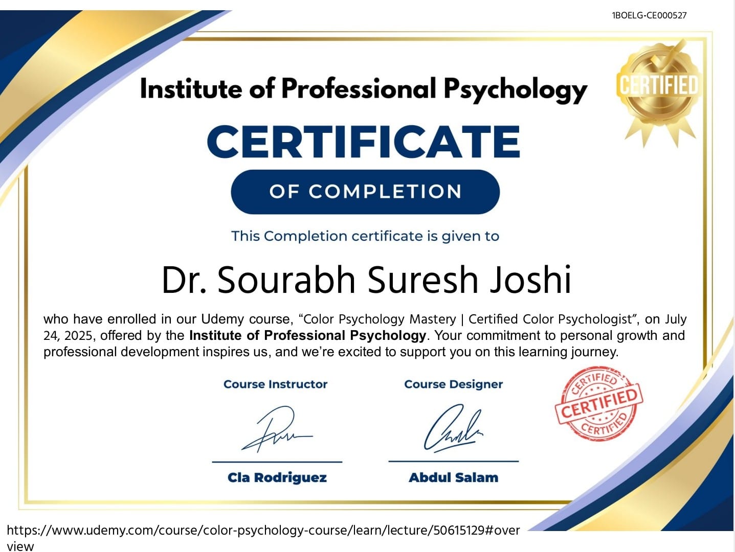 Certified Color Psychologist
